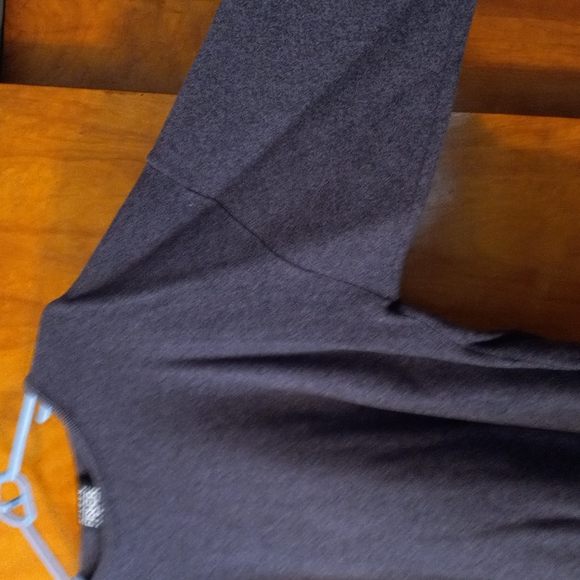 Eileen Fisher 100% Cotton Marled Black & Purple Dolman Sleeve Sweater *MED* - Picture 3 of 8